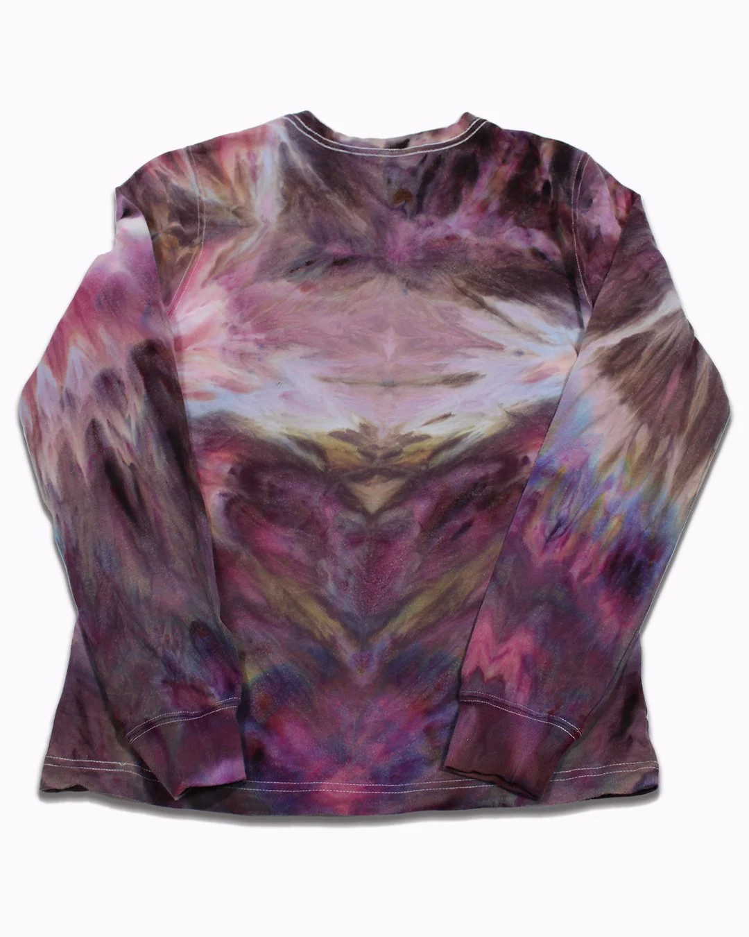 Adult Long Sleeve X-Small Heart Incline Ice Dyed Tie Dye